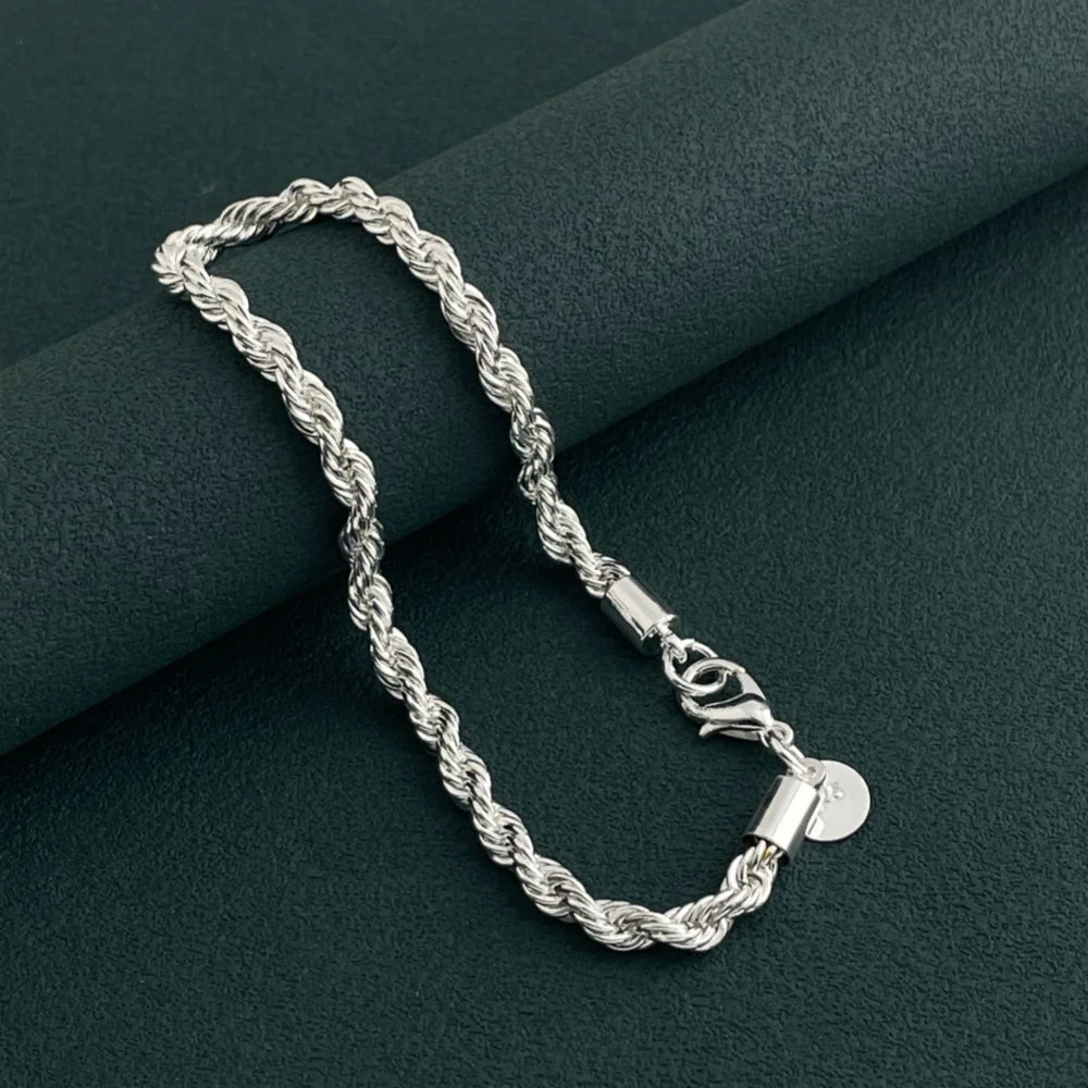 4MM Twisted Rope Chain Bracelet