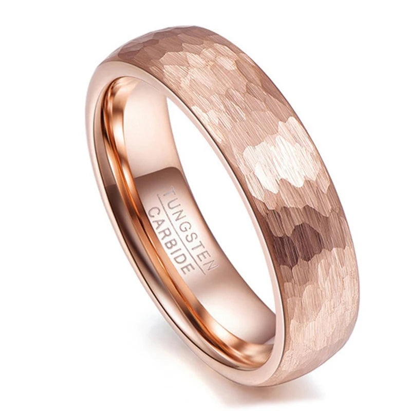 Hammered Tungsten Ring