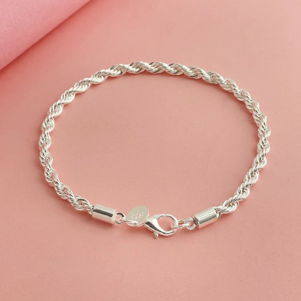 4MM Twisted Rope Chain Bracelet